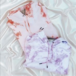 Champion Lavender Clouds Custom Tie Dyed Hoodie